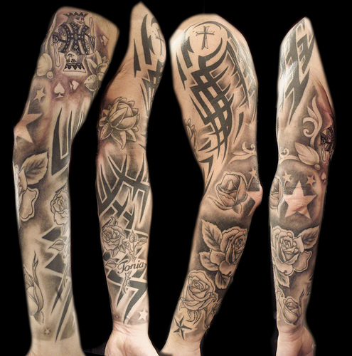 Type Of Modern Sleeve Tattoo Design