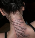 Back Neck Quote Tattoos 