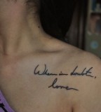 Quote Tattoos For Girls Tattoos Pictures On Left Shoulder