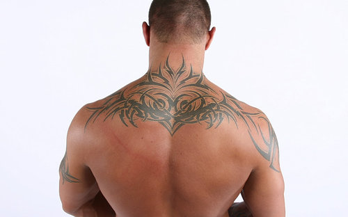 Randy Orton Upper Back Tattoo Design