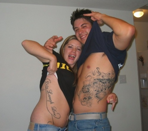 Couple Rib Tattoo Design Picture