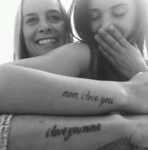 Mom and Child Quotes Tattoo Ideas