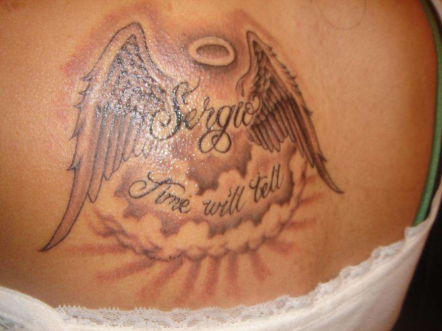 Awesome Wings Angel Rip Tattoos For Mom