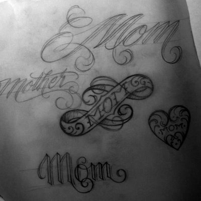 Rip Tattoos For Mom Sketch Papper