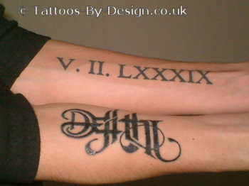 My Dob Tattoo – Roman Numeral Tattoo Style