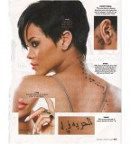 Roman Numeral Body Tattoos On Rihanna 