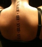 Roman Numerals Tattoo Picture