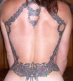 Rose Vine Frame Upper Body Rose Flower Tattoos (NFSW)