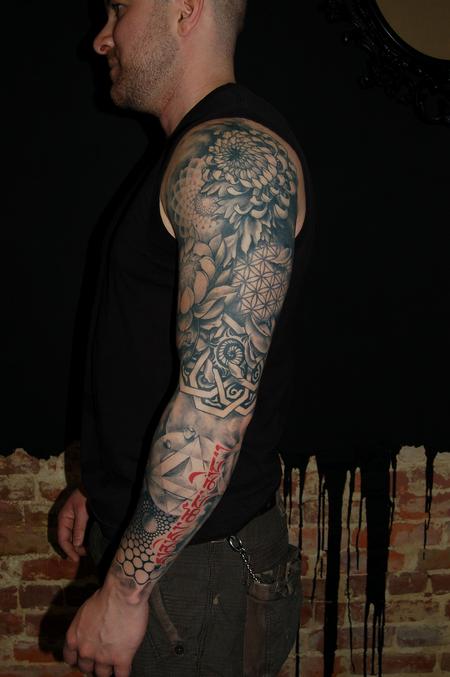 Tattoos David Allen Sacred Geometry Sleeve