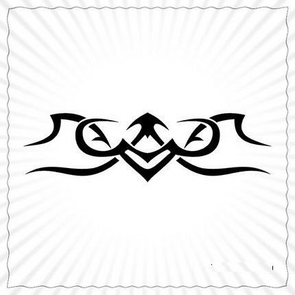 Black Ink Sagittarius Tribal Symbol Tattoo Sketch Design