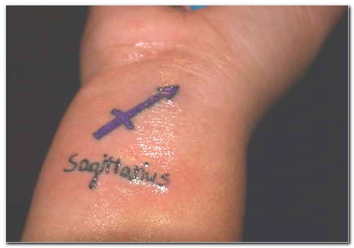 Sagittarius Tattoo Designs on Wrist