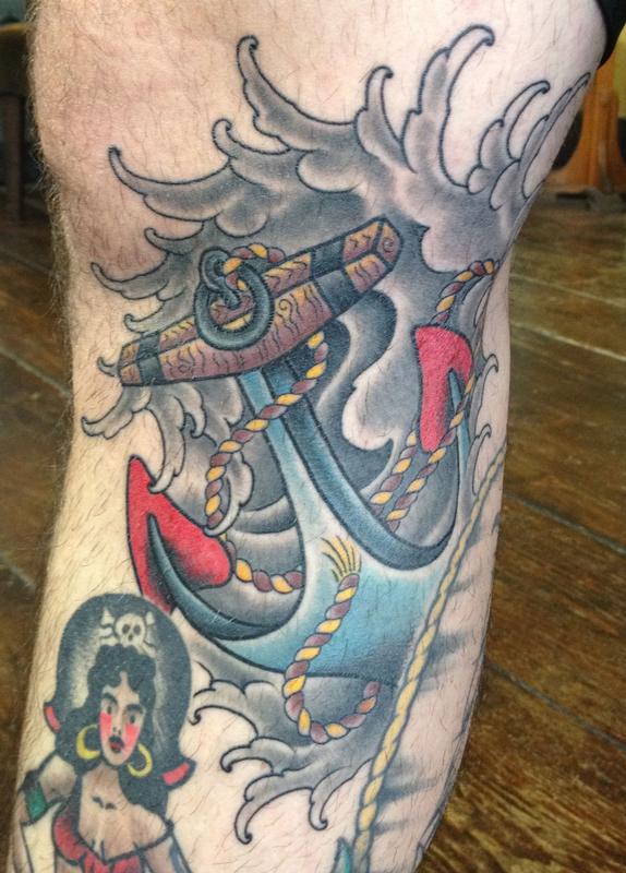 Tattoos Nature Water Sailor Jerry Anchor