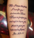 Full Scripture Tattoo on Hand for Girls