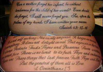 Literary Scripture Tattoos for Girls