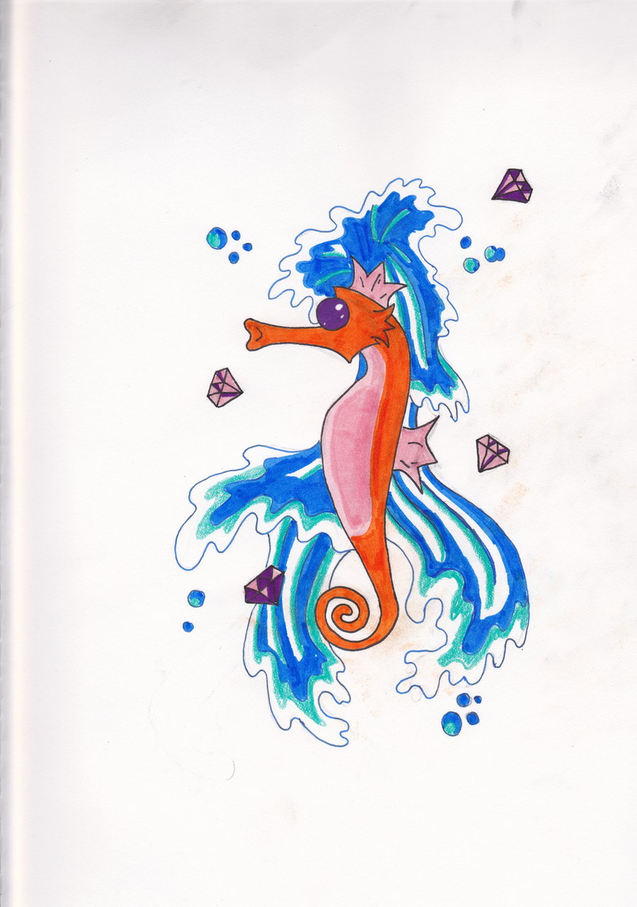 Pink Seahorse Tattoo Ideas