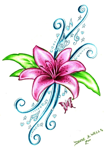 September Birth Flower Tattoos Design