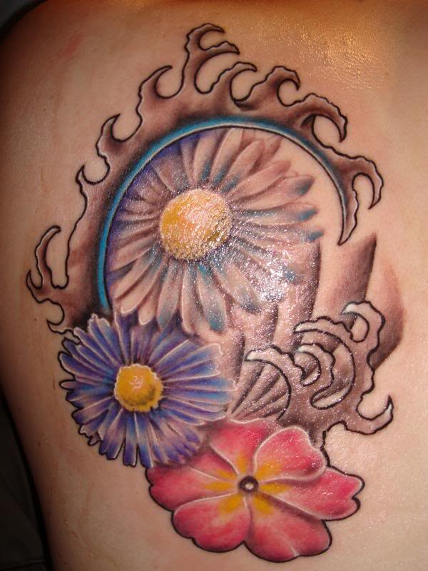 Aster Blossom Tattoo September Birth Flower Tattoos