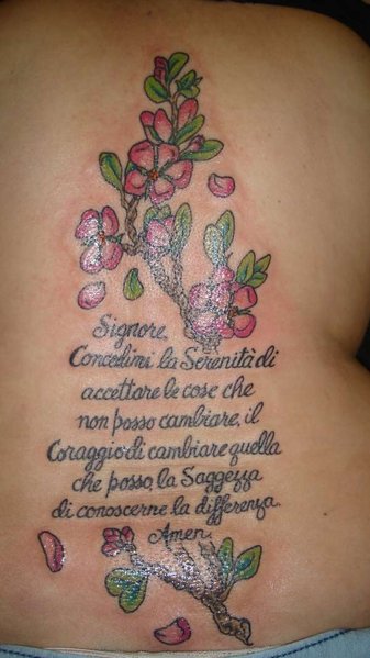 Rosary Serenity Prayer Tattoo