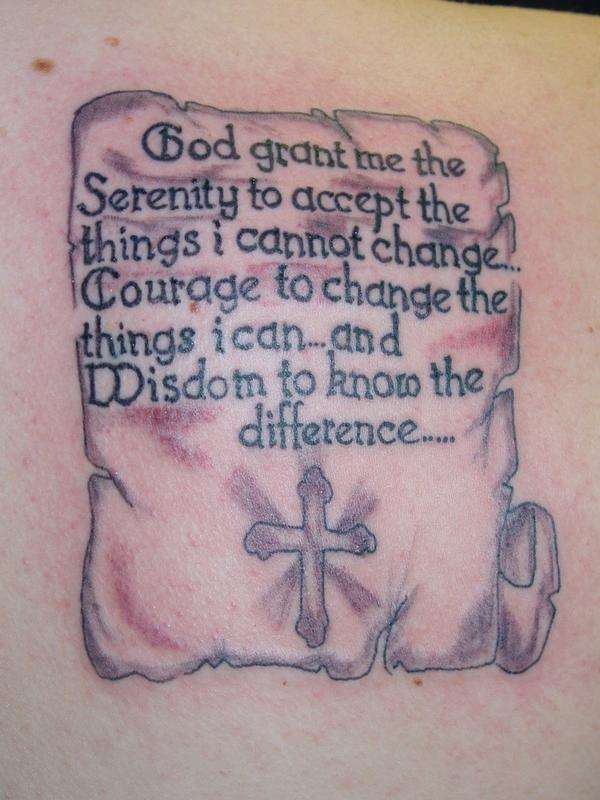 Serenity Prayer Posters As Tattoo Design