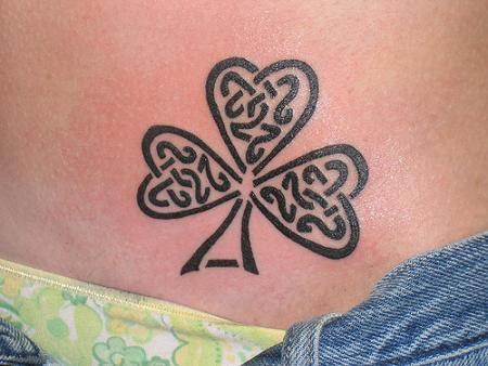 Young Shamrock Clover Celtic Tattoo Designs Meaning