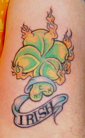 Simple Design Irish Shamrock Tattoo