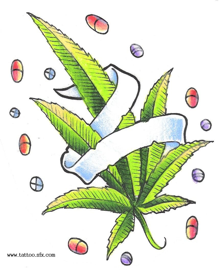 Marijuana Urban Tattoo Designs