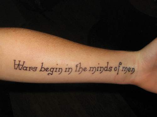 Short Quotes Tattoos About War