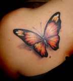 Butterfly Tattoos Designs On Shoulder for Girls