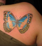 Butterfly Back / Shoulder Tattoo Design for Women - Butterfly Back Tattoo