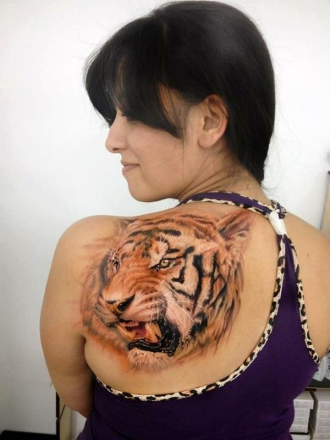 Amazing Shoulder Tiger Tattoo Designs And Ideas – Tattoos for Women