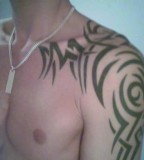 Amazing Tribal Shoulder Tattoo For Men