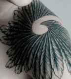 Feather Tattoos - Shoulder Tattoo Design For Men