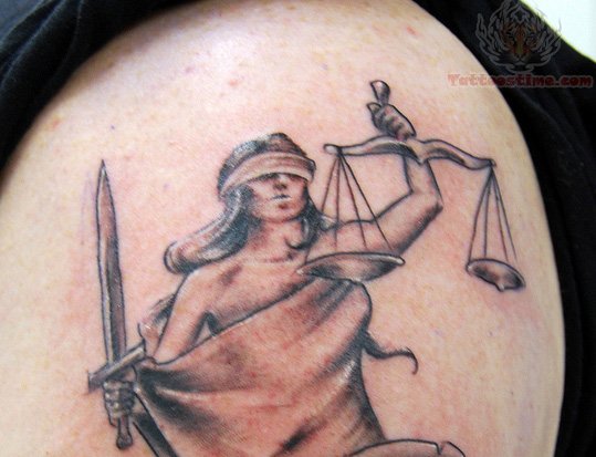 Justice Tattoos Picture – Shoulder Tattoo