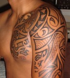 Polynesian Chest / Sleeve / Shoulder Tattoos For Men