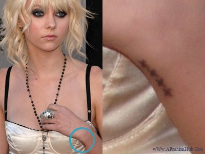 Splendid Taylor Momsen Wrist Tattoos Design