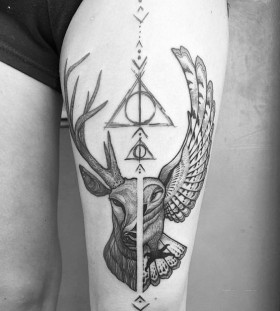 sketch style tattoo