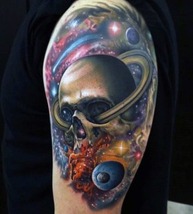 skull galaxy tattoos for men skull galaxy tattoos for men
