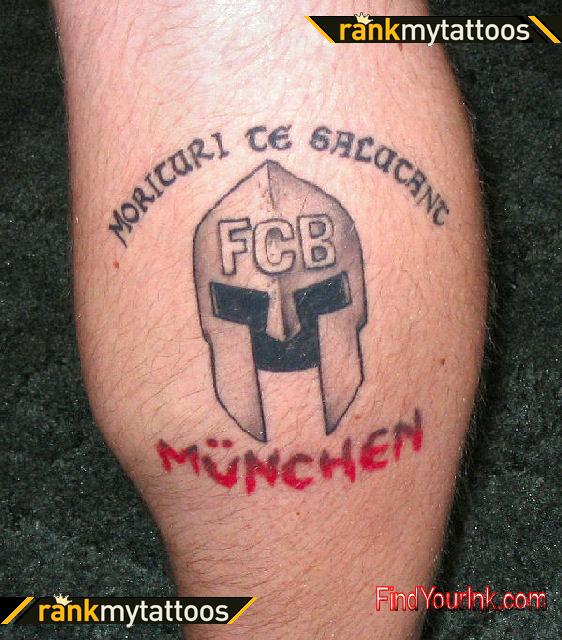 Spartan Tattoo of Bayern Munich Tribute Soccer Tattoo