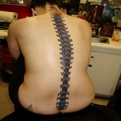 3D Vertebral Column Tattoo – 2013