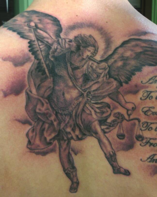 Flying Angel Back Tattoo Ideas