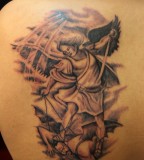 St Michael Upper Back Tattoo Ideas