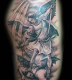 Saint Michael Slaying The Devil Tattoo