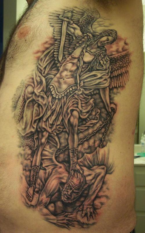 Saint Michael The Archangel  Completed Tattoo