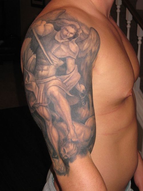 Shoulder Tattoo – St Michael The Archangel Tattoo Picture