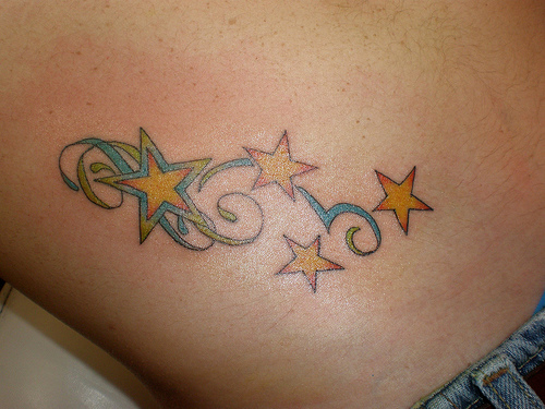 Simple Star Tattoos For Sexy Girls
