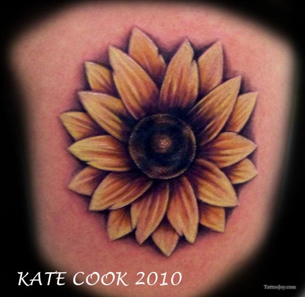 Simple Sunflower Tattoo Design