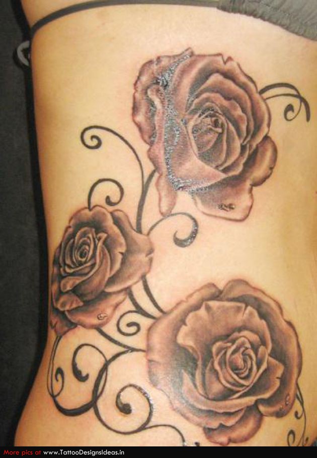 Beautiful Tattoo Design Of Rose for Women