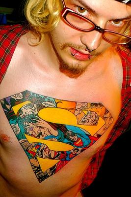 Fantastic Photo Of Superman Chest Tattoo