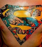 Imaginative Superman Tattoo Inspiration On Chest