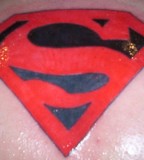 Splendid Superman Chest Tattoo By Omar